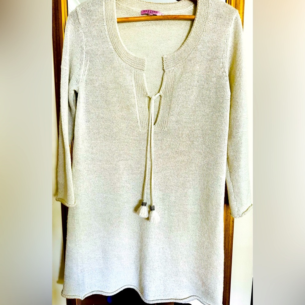 Calypso St Barth beautiful shiny sweater dress size S.